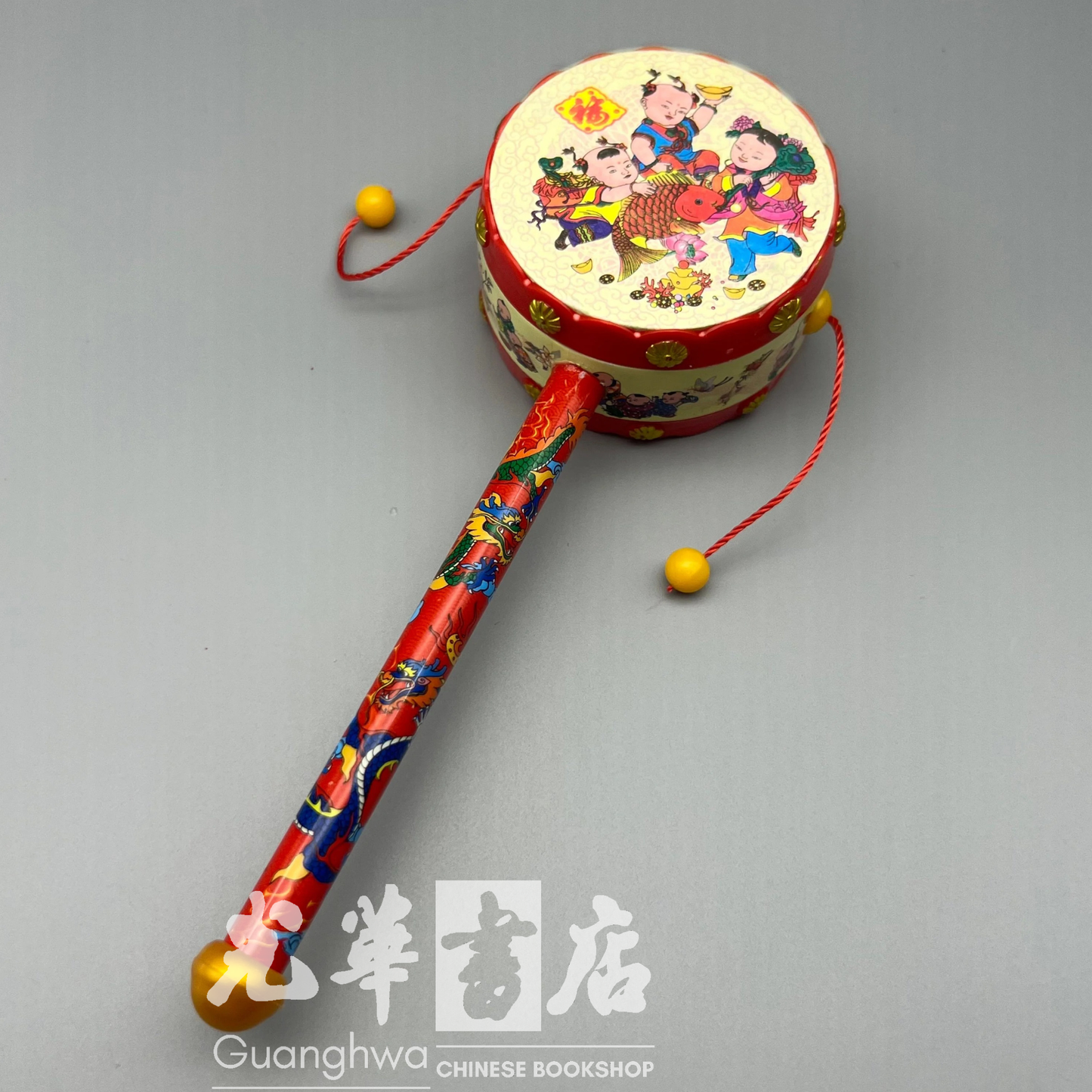 传统拨浪鼓玩具 Traditional Rattle Drum Hand Drum Toy