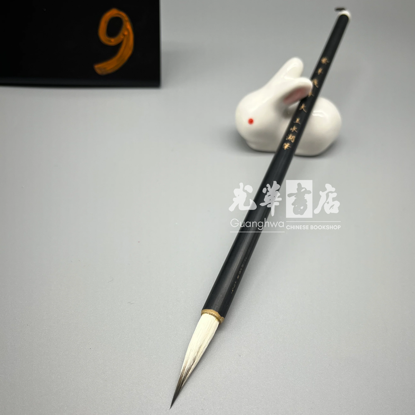 Mixed hair brush - hare and goat hair, outlining/lining brush, large size 紫羊线峰 大